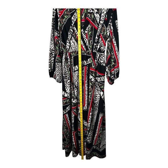 Love In Bohemian Long, Flowy Maxi Dress Black, Red & Multi Color | Sz M* | Artsy - Picture 10 of 11